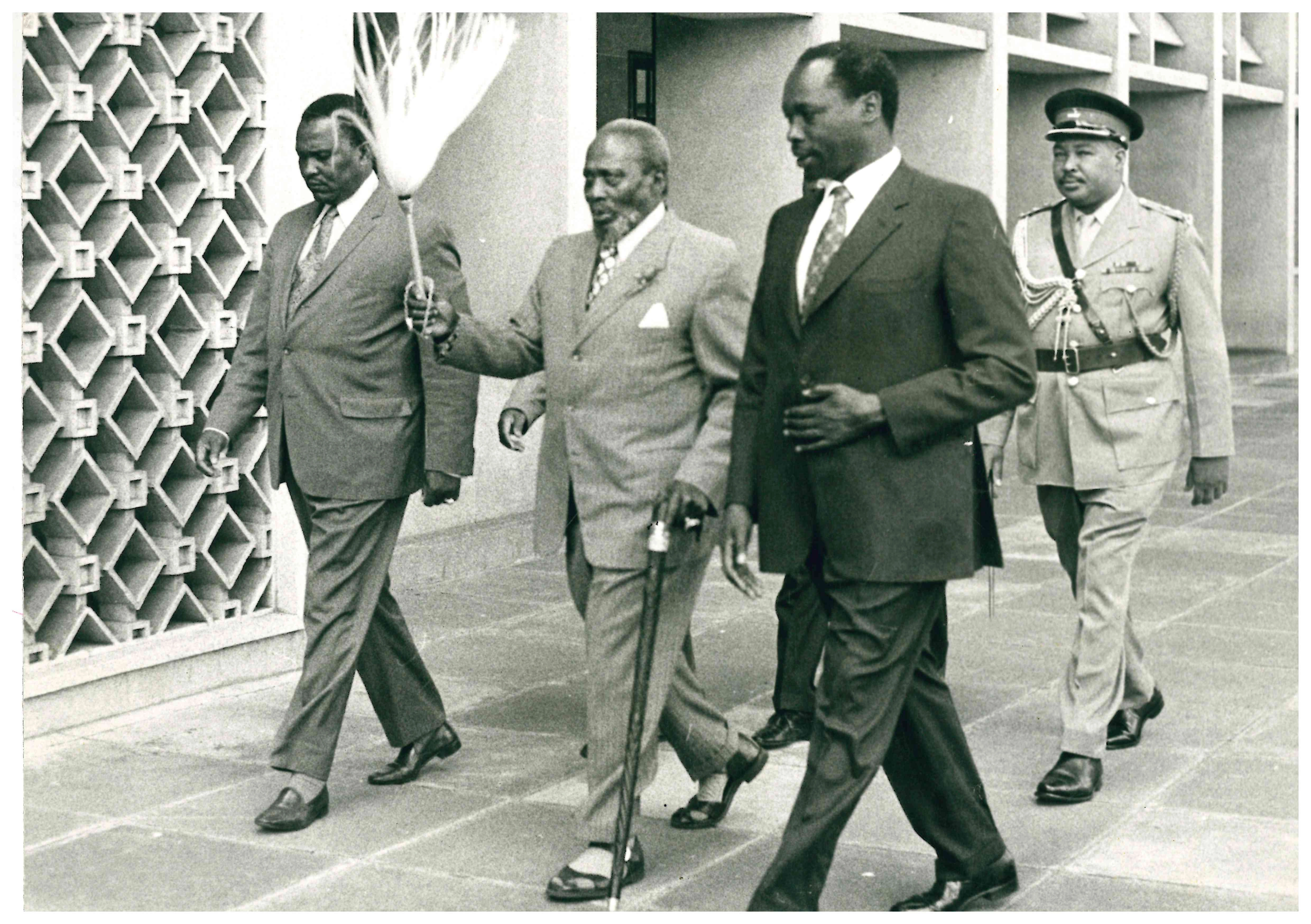 Sessional Paper No.10_President Jomo Kenyatta walking alongside Vice President daniel Arap Moi in 1972