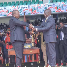 President William Ruto Inauguration as the 5th President of Kenya at Kasarani Stadium Nairobi Sword handover