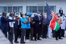 Kenya and COVID-19_President Uhuru Kenyatta flags off COVAX Vaccine during the Covid 19 pandemic.