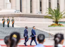 President William Ruto State Visit to China hosted by President Xi jinping in Beijing Walking Shots